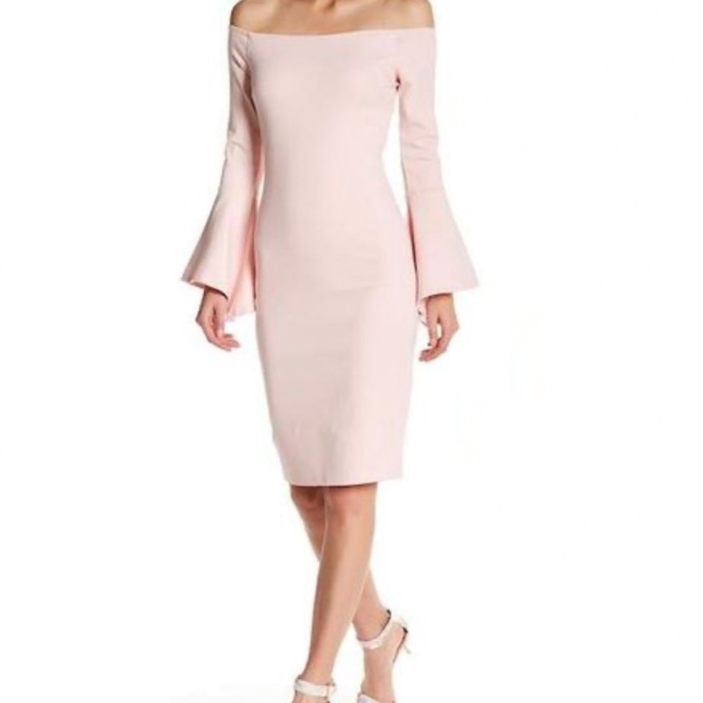 Just Me Off-the-Shoulder Bell Sleeve Dress